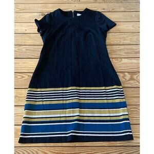 Calvin Klein Stripe Knee Length Dress Size Small Women’s Black